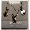 Image 1 : STERLING SILVER 16"NECKLACE WITH CHARM & EARRINGS