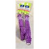 Image 1 : 2 NEW PURPLE BRAIDED BUCKLE COLLARS X-SMALL