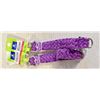 Image 1 : 2 NEW PURPLE BRAIDED BUCKLE COLLARS X-SMALL