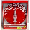 Image 1 : COCA-COLA BRUSHED ALUMINUM WALL CLOCK BUBBLE BURST