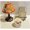 Image 1 : VINTAGE COCA-COLA MINI LAMP + 1998 SNOWGLOBE +