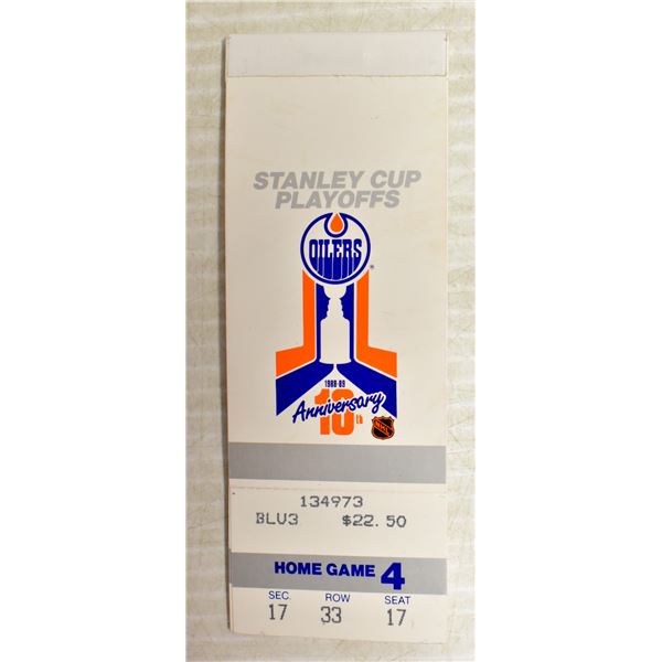 EDMONTON OILERS 1989 UNUSED PLAYOFF TICKETS (9)