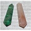 Image 1 : DOUBLE TERMINATED CRYSTALS ROSE QUARTZ & FLUORITE