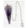 Image 1 : 6 FACET AMETHYST PENDULUM