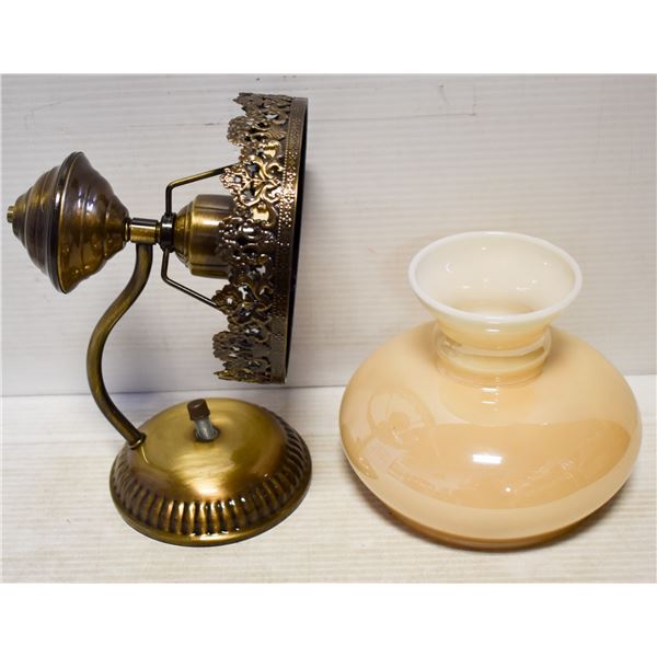 NEW OLD VINTAGE BRUSHED BRASS WALL SCONCE