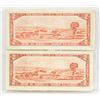 Image 2 : SHEET OF 2 1954 CANADIAN $2 BILLS