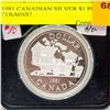 Image 1 : 1981 CANADIAN SILVER $1 PROOF "TRAINS"