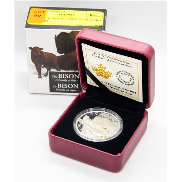 RCM  THE BISON  .999 FINE SILVER 1 OZ COIN