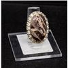 Image 1 : LARGE .925 STERLING SILVER AND AGATE RING