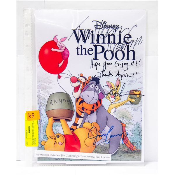 WINNIE THE POOH MOVIE CAST SIGNED