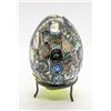 Image 1 : MOTHER-OF-PEARL EGG DECOR ON STAND (EGG