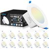 Image 1 : NEW 12 PACK 4" RECESSED LED SLIM PANEL LIGHTS