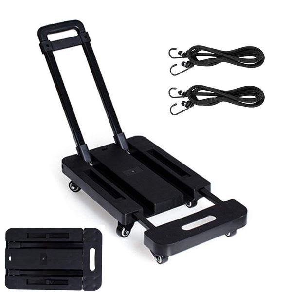 NEW 6 WHEEL LUGGAGE CART WITH EXTENDABLE HANDLE