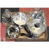 Image 1 : NEW 8PC STAINLESS STEEL POT SET ( BOX  DAMAGED )