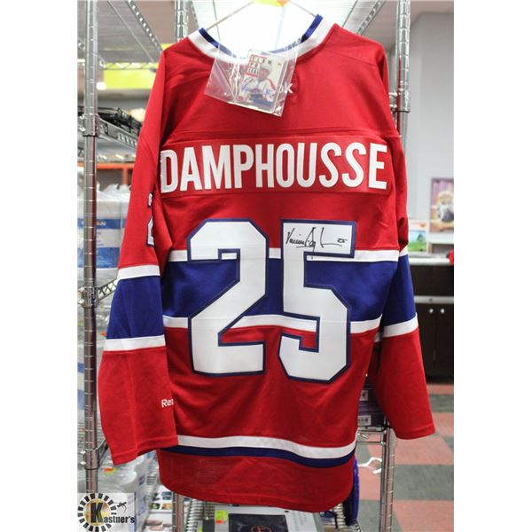 VINCENT DAMPHOUSSE SIGNED JERSEY AND SIGNED CARD