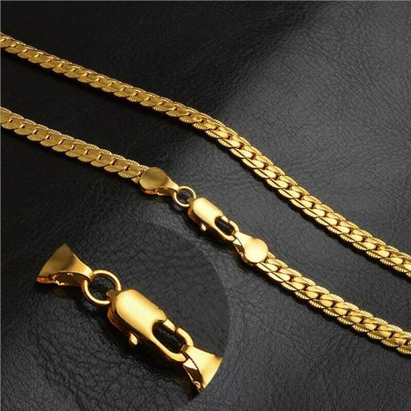 NEW MENS GOLD PLATED CHAIN