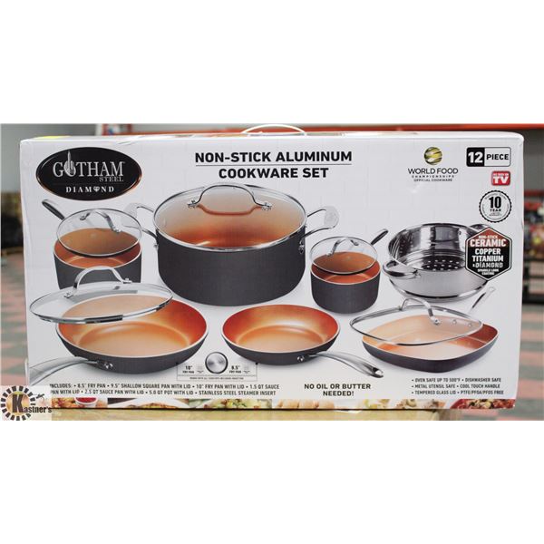 GOTHAM STEEL 12PCS NON-STICK COOKWARE SET