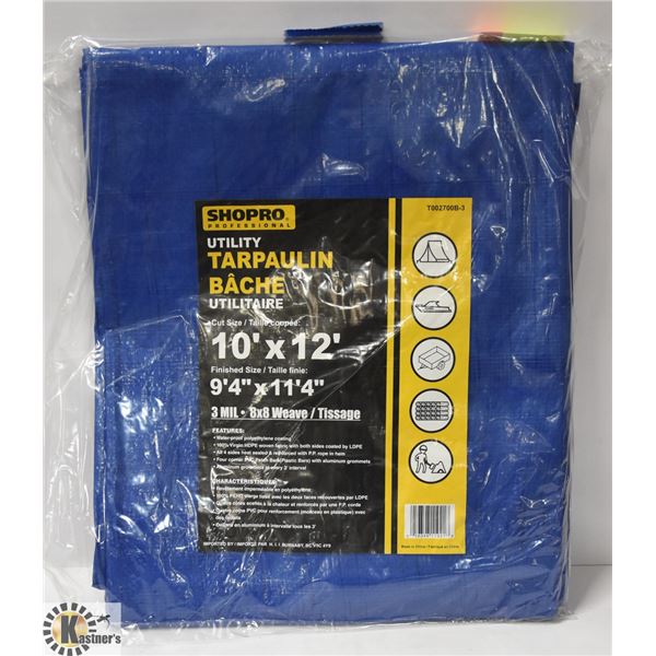 NEW SHOP PRO 10FT X 12FT UTILITY TARP