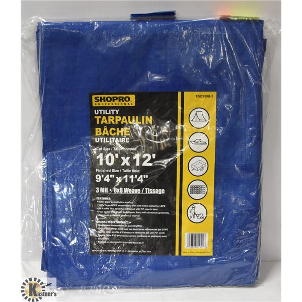 NEW SHOP PRO 10FT X 12FT UTILITY TARP