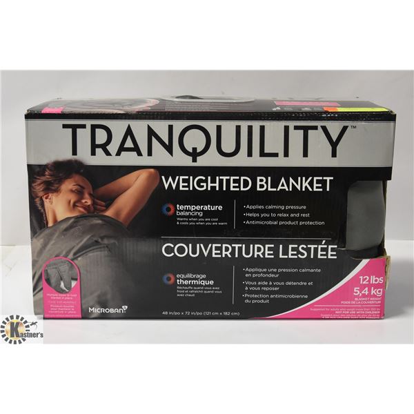 NEW IN BOX TRANQUILITY 12LB WEIGHTED BLANKET