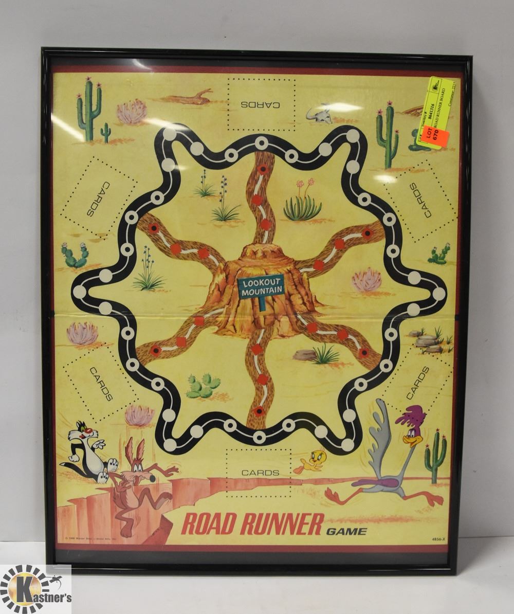 FRAMED ROAD RUNNER BOARD GAME