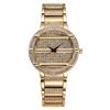 Image 1 : NEW LADIES ROUND SHAPED GOLD TONE CRYSTAL WATCH