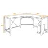 Image 3 : NEW IN BOX L-SHAPE CORNER DESK UNIT FOR