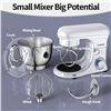 Image 3 : NEW STAND MIXER, WHITE, MADE BY COOKLEE, 6.5QT