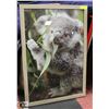 Image 1 : KOALA FRAMED PICTURE APPROXIMATELY 22.5" X 32"