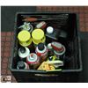 Image 1 : CRATE OF GARAGE PRODUCTS: CLEANING WAX, WD-40,