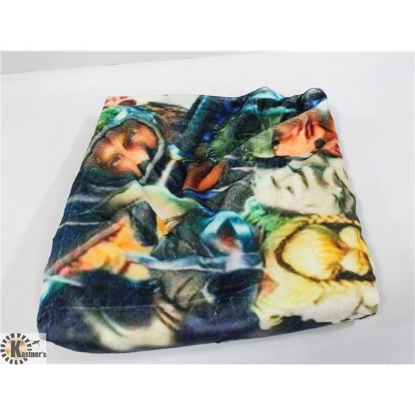 NEW REPACKAGED 46" X 38" PLUSH FORTNITE BLANKET