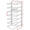 Image 1 : NEW REPACKAGED CUPBOARD PAN ORGANIZER, SILVER