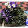 Image 1 : BOX OF QUALITY SILK PLANTS/FLOWERS, ALL IN