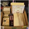 Image 1 : BOX FULL OF DECORATIVE STORAGE BOXES & ONE