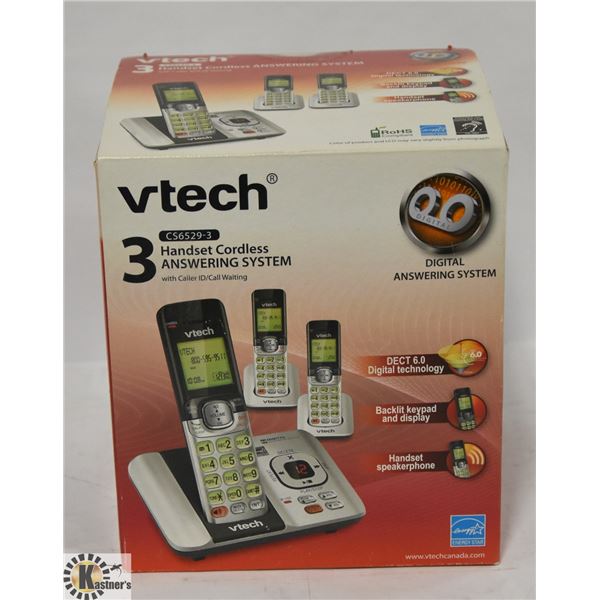 NEW VTECH 3 HEADSET CORDLESS ANSWERING SYSTEM