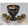 Image 1 : VINTAGE SILVER ICE CHALICE & CUPS SET ALL TOGETHER