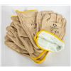 Image 1 : 3 PAIRS OF INSULATED LEATHER STYLE GLOVES