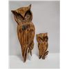 Image 1 : PAIR OF WOOD CARVED OWLS