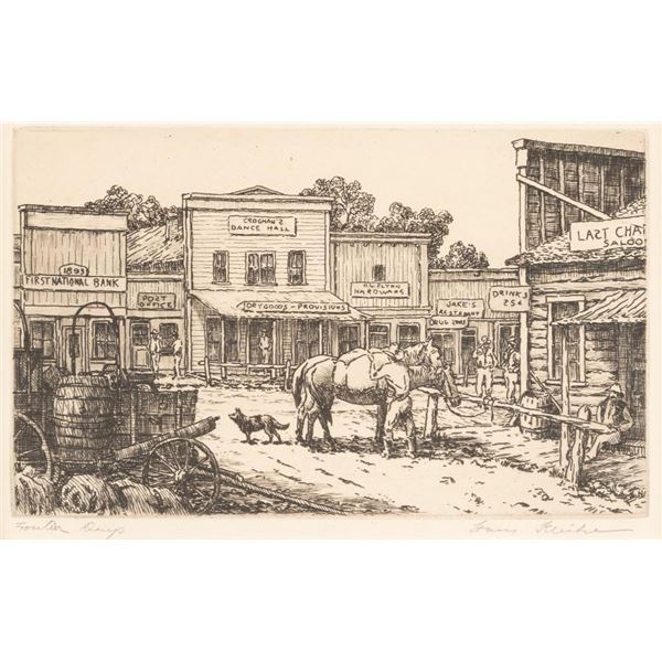 Hans Kleiber, two etchings