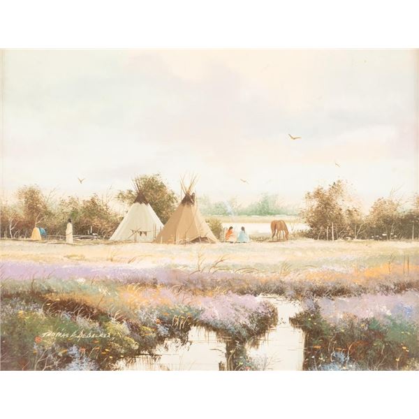 Thomas deDecker, oil on board