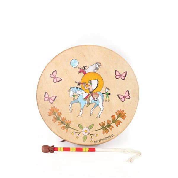 Monte Yellowbird, painted drum