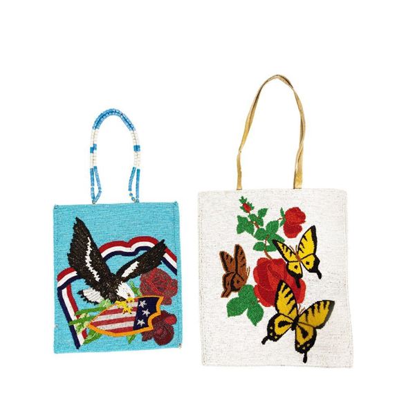 Pair of Plateau Beaded Flat Bags