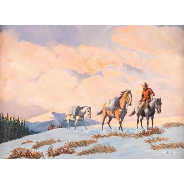 Les Peters, oil on board