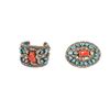 Image 1 : Navajo Cuff Bracelet with Matching Belt Buckle