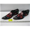 Image 1 : PAIR OF BLACK COLORFUL FIREWORKS METAL TOE CAPPED SHOES