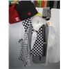 Image 2 : WHITE & CHECKER RACING PATTERN JACKET, PANTS, ETC.