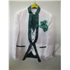 Image 1 : WHITE & GREEN SUIT JACKET, VEST & PANTS