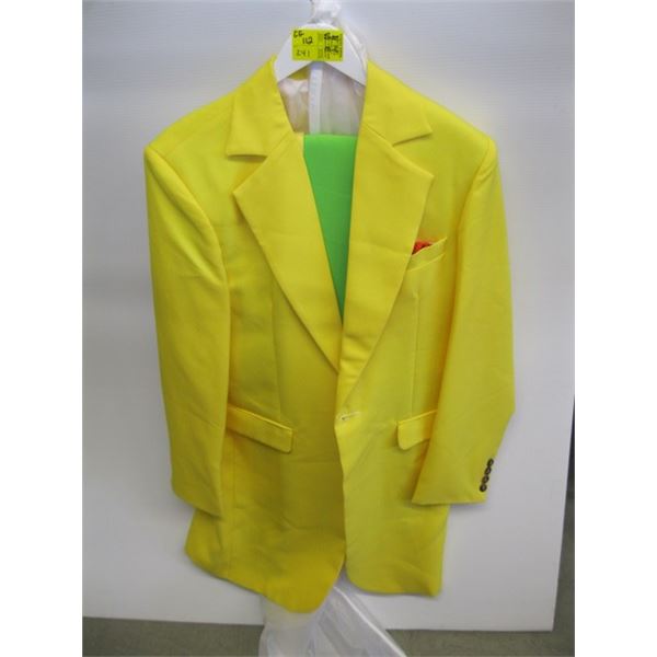 YELLOW SUIT JACKET WITH GREEN PANTS & TIE