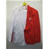 Image 1 : WHITE & RED SUIT JACKET WITH PANTS