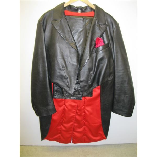 JACKET WITH TAIL & PAIR OF FAUX LEATHER PANTS